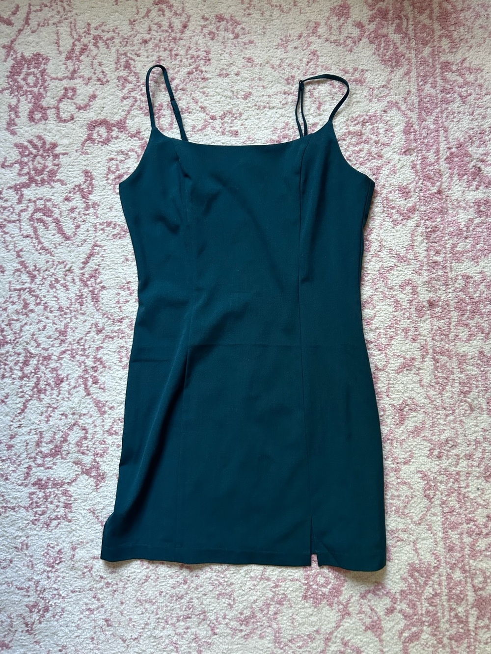 Green Spaghetti Strap Mini Dress